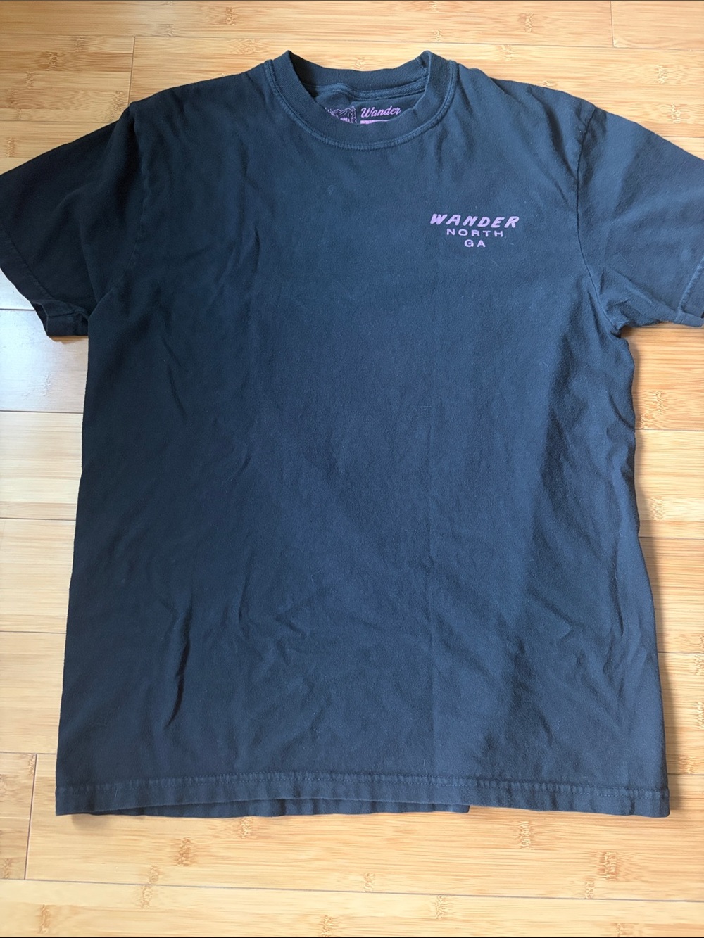 Wander Men's Black Tee Purple Logo-You Just Gotta Keep Livin’ Size Medium